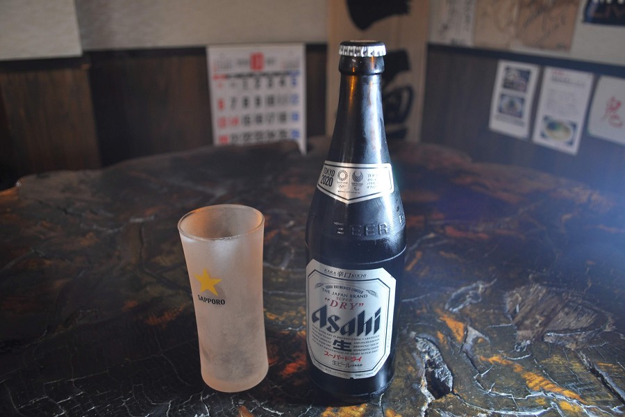 【鬼がらし岩沼店】ビール中瓶　550円（税込）
